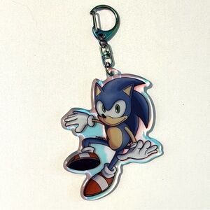 Sonic the Hedgehog Acrylic Charm/Keychain | Rainbow Mascot for Kids